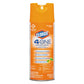 Clorox 4-in-one Disinfectant And Sanitizer Citrus 14 Oz Aerosol Spray 12/carton - School Supplies - Clorox®