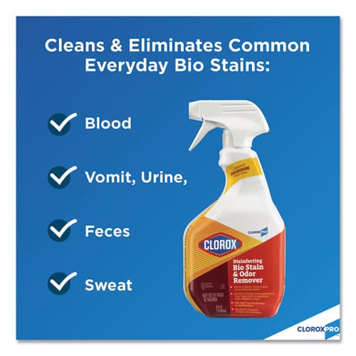 Clorox Disinfecting Bio Stain And Odor Remover Fragranced 128 Oz Refill Bottle 4/ct - School Supplies - Clorox®