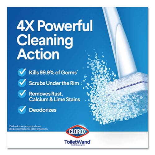 Clorox Disinfecting Toiletwand Refill Heads Blue/white 10/pack 6 Packs/carton - Janitorial & Sanitation - Clorox®