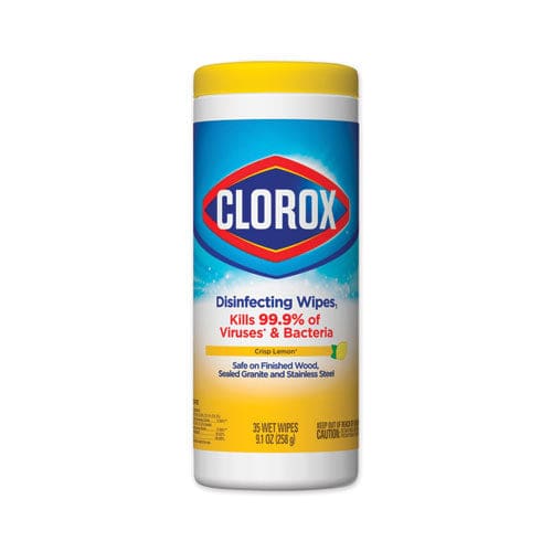 Clorox Disinfecting Wipes 7 X 8 Lemon Fresh 75/canister 6/carton - School Supplies - Clorox®