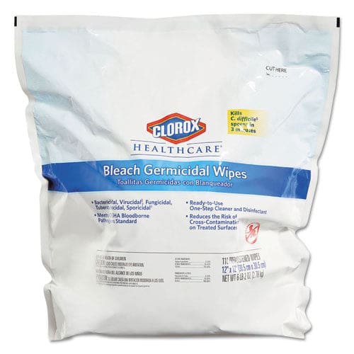 Clorox Healthcare Bleach Germicidal Wipes 12 X 12 Unscented 110/bucket - School Supplies - Clorox® Healthcare®