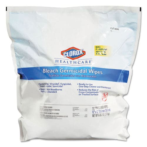 Clorox Healthcare Bleach Germicidal Wipes 12 X 12 Unscented 110/refill 2/carton - School Supplies - Clorox® Healthcare®