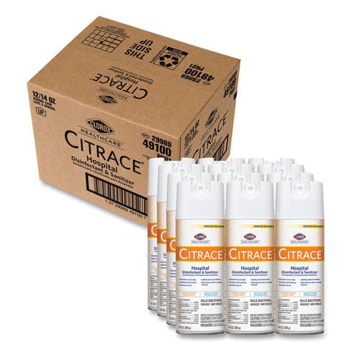 Clorox Healthcare Citrace Hospital Disinfectant And Deodorizer Citrus 14 Oz Aerosol Spray 12/carton - School Supplies - Clorox® Healthcare®