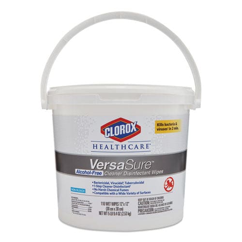 Clorox Healthcare Versasure Cleaner Disinfectant Wipes 1-ply 12 X 12 White 110/bucket 2/carton - School Supplies - Clorox® Healthcare®