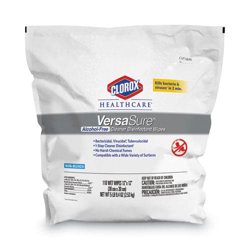 Clorox Healthcare Versasure Cleaner Disinfectant Wipes 1-ply 12 X 12 White 110/pouch 2/carton - School Supplies - Clorox® Healthcare®