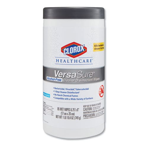 Clorox Healthcare Versasure Cleaner Disinfectant Wipes 1-ply 8 X 6.75 White 85 Towels/can - School Supplies - Clorox® Healthcare®