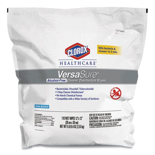 Clorox Healthcare Versasure Cleaner Disinfectant Wipes 1-ply 8 X 6.75 White 85 Towels/can - School Supplies - Clorox® Healthcare®