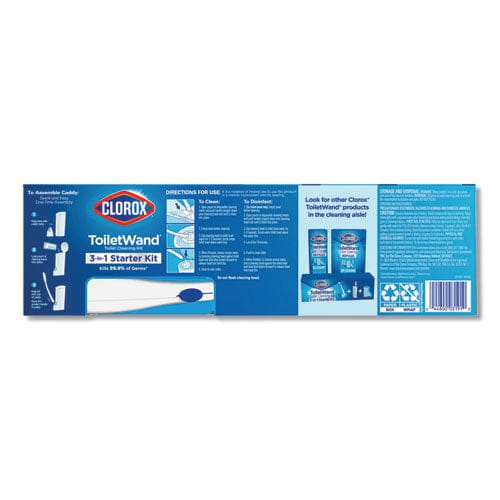 Clorox Toiletwand Disposable Toilet Cleaning System: Handle Caddy And Refills White 6/carton - Janitorial & Sanitation - Clorox®