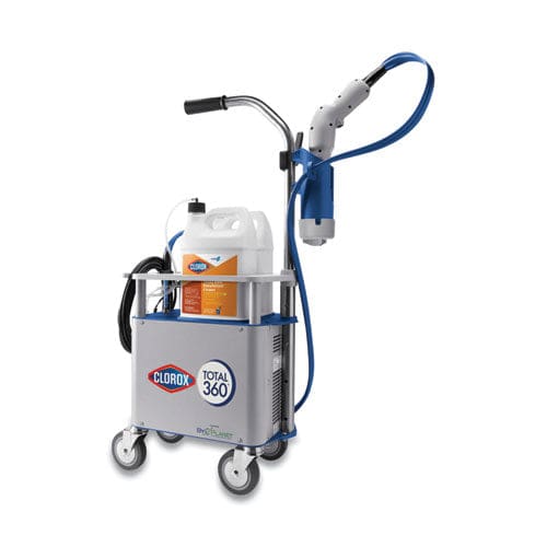 Clorox Total 360 Electrostatic Sprayer Cart System Trigger 1 X 7 Ft Hose Gray - Janitorial & Sanitation - Clorox®