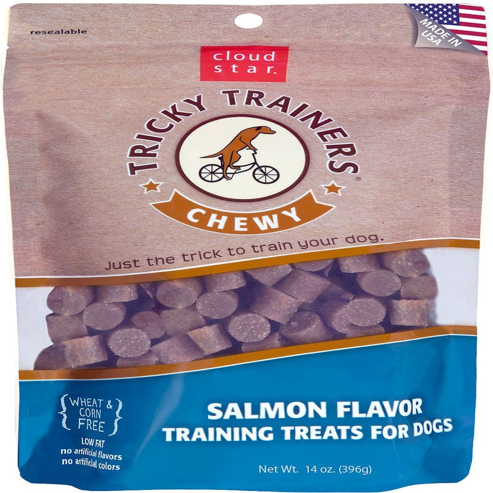 Cloud Star Chewy Tricky Trainers Salmon Flavor Dog Treats 14-Oz. Bag - Pet Supplies - Cloud Star