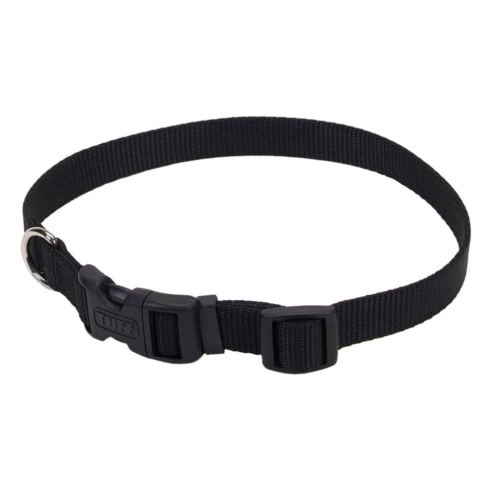 Coastal Adjustable Nylon Dog Collar with Plastic Buckle Black 3/4 in x 14-20 in - Pet Supplies - Coastal