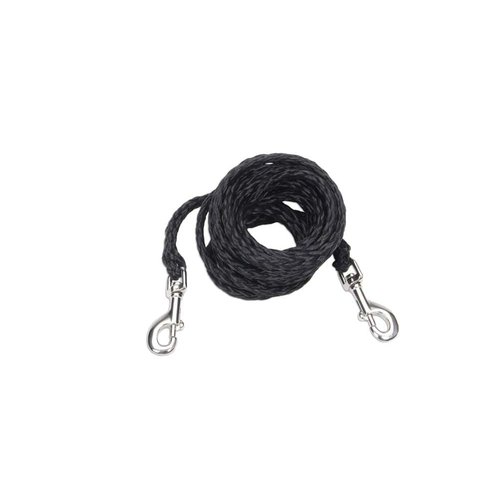 Coastal Poly Big Dog Tie Out Black 3/8 in x 15 ft - Pet Supplies - Coastal