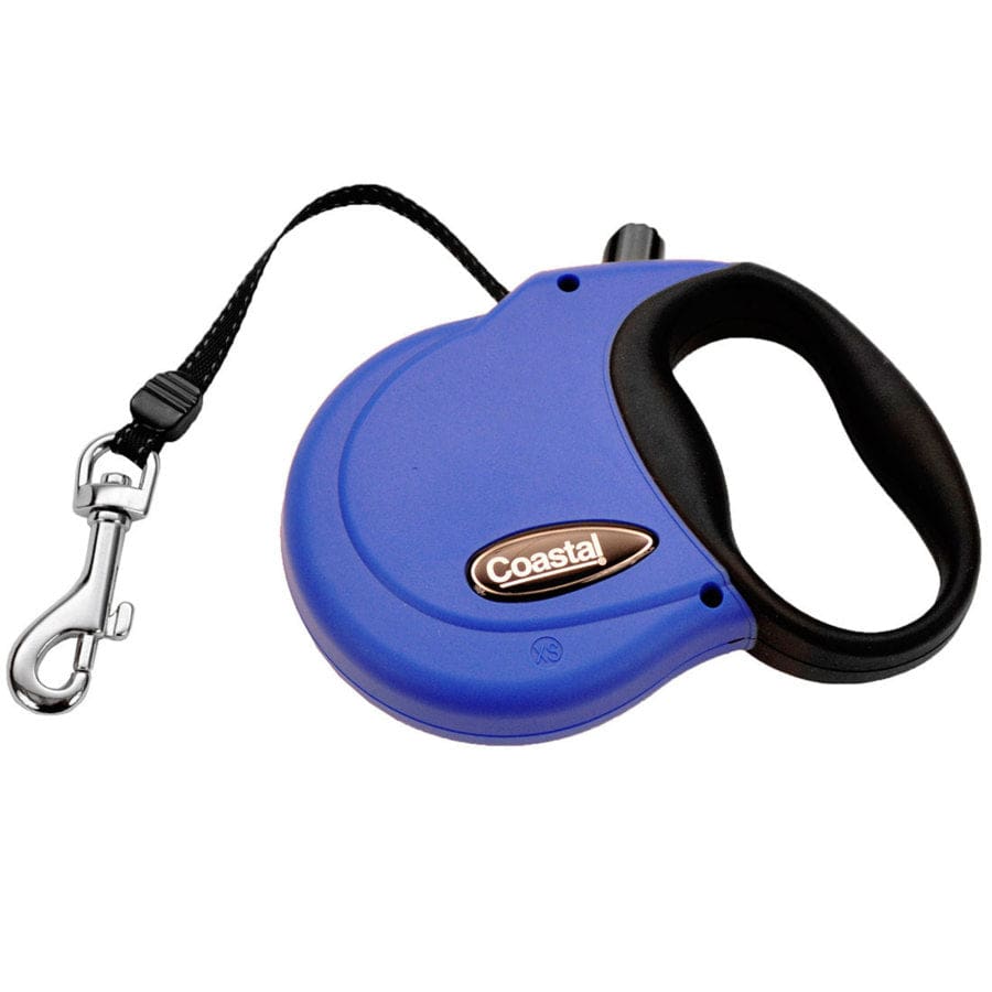 Coastal Retractable Dog Leash Blue 12 ft Extra-Small - Pet Supplies - Coastal