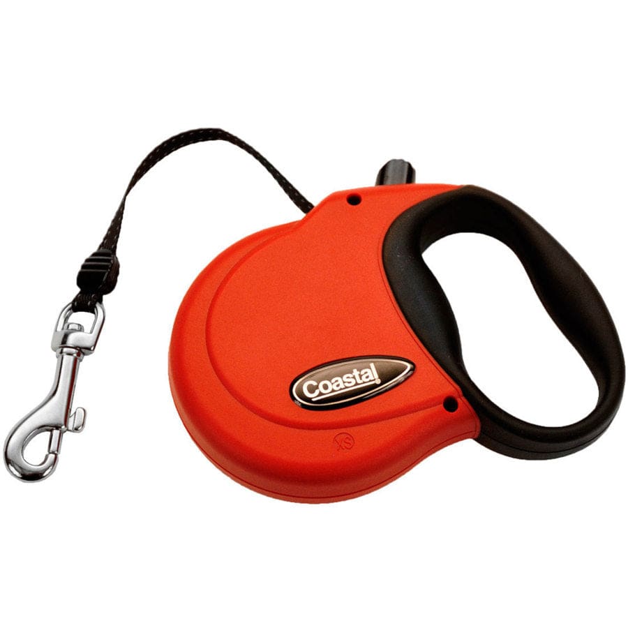 Coastal Retractable Dog Leash Red 12 ft Extra-Small - Pet Supplies - Coastal