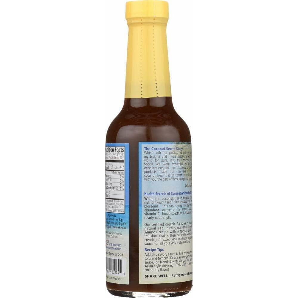 Coconut Secret Coconut Secret The Original Coconut Aminos Sauce Garlic, 10 oz