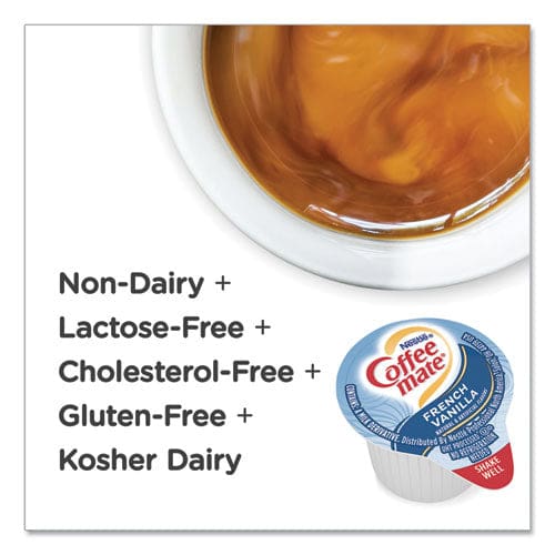 Coffee Mate Liquid Coffee Creamer French Vanilla 0.38 Oz Mini Cups 50/box 4 Boxes/carton 200 Total/carton - Food Service - Coffee mate®