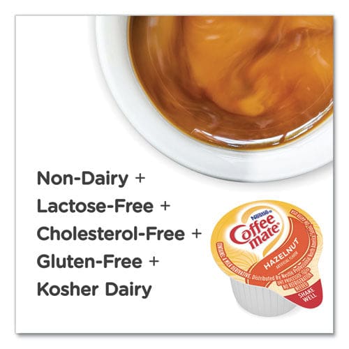 Coffee Mate Liquid Coffee Creamer Hazelnut 0.38 Oz Mini Cups 180/carton - Food Service - Coffee mate®