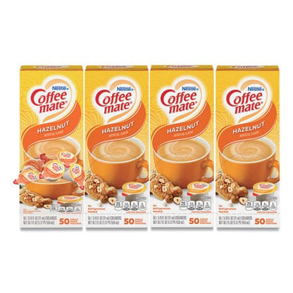 Coffee Mate Liquid Coffee Creamer Hazelnut 0.38 Oz Mini Cups 50/box 4 Boxes/carton 200 Total/carton - Food Service - Coffee mate®
