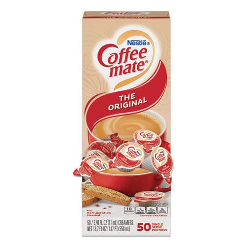 Coffee Mate Liquid Coffee Creamer Original 0.38 Oz Mini Cups 50/box - Food Service - Coffee mate®