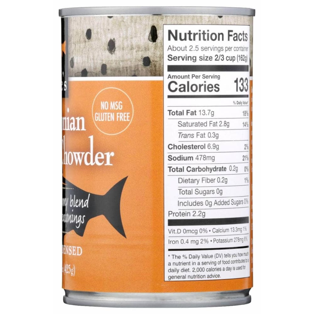 COLES Grocery > Soups & Stocks COLES: Patagonian Salmon Chowder Soup, 15 oz