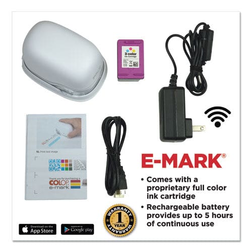 Colop e-mark Digital Marking Device Customizable Size And Message With Images White - Office - Colop® e-mark