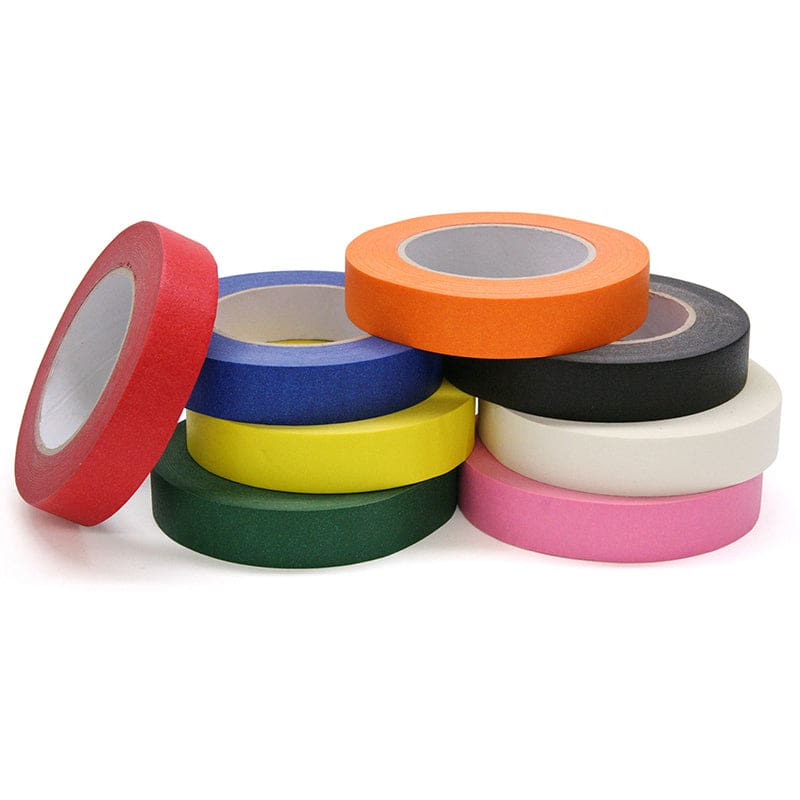 Colored Masking Tape 8 Roll Assortd 1X60 Yrds - Tape & Tape Dispensers - Dixon Ticonderoga Co - Pacon