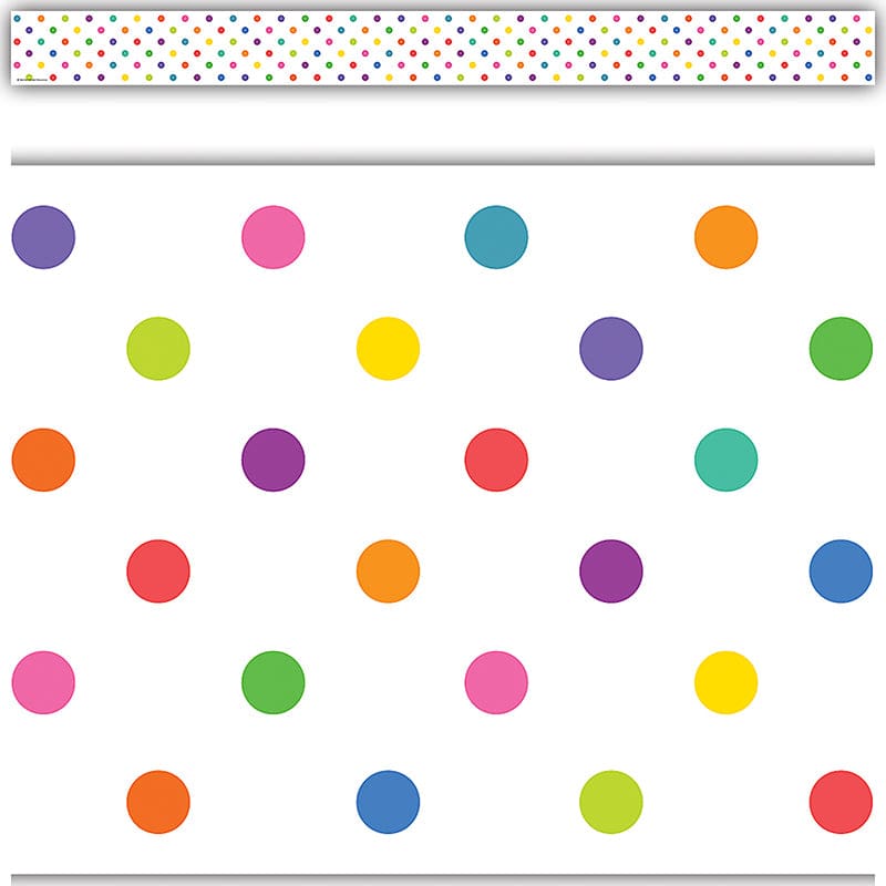 Colorful Dots Straight Border Trim (Pack of 10) - Border/Trimmer - Teacher Created Resources