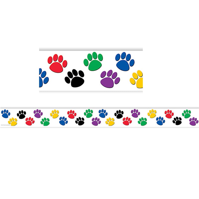 Colorful Paw Prints Border Trim (Pack of 10) - Border/Trimmer - Teacher Created Resources