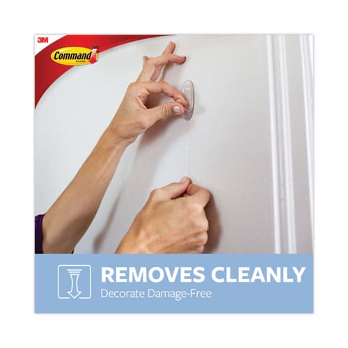 Command Clear Hooks And Strips Medium Plastic 2 Lb Capacity 50 Hooks With 50 Adhesive Strips/carton - Furniture - Command™