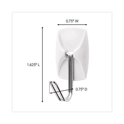 Command General Purpose Hooks Small Metal White/silver 0.5 Lb Capacity 28 Hooks And 32 Strips/pack - Furniture - Command™