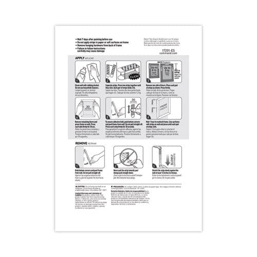 Command Picture Hanging Strips Cabinet Pack Removable Holds Up To 6 Lbs Per Pair 0.75 X 2.75 White 4/set 50 Sets/carton - School Supplies -