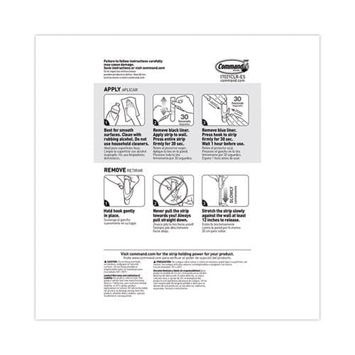 Command Refill Strips Removable Holds Up To 2 Lbs 0.63 X 1.75 Clear 9/pack - School Supplies - Command™