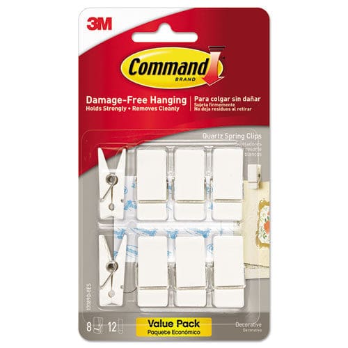 Command Spring Hook Plastic White 0.25 Lb Capacity 1 Hook And 2 Strips/pack - Furniture - Command™