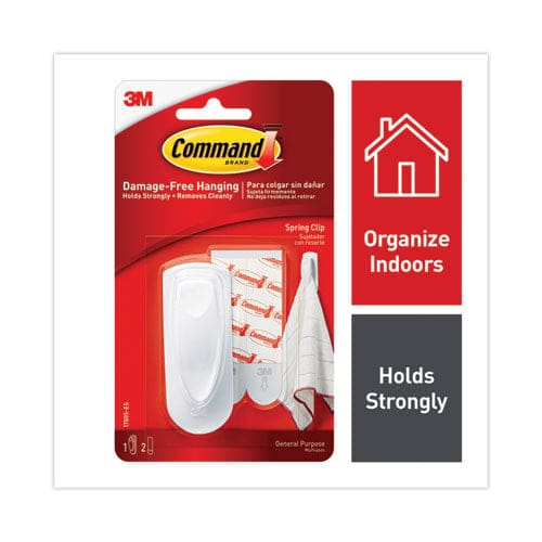 Command Spring Hook Plastic White 0.25 Lb Capacity 1 Hook And 2 Strips/pack - Furniture - Command™