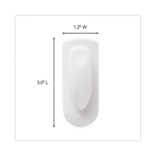 Command Spring Hook Plastic White 0.25 Lb Capacity 1 Hook And 2 Strips/pack - Furniture - Command™