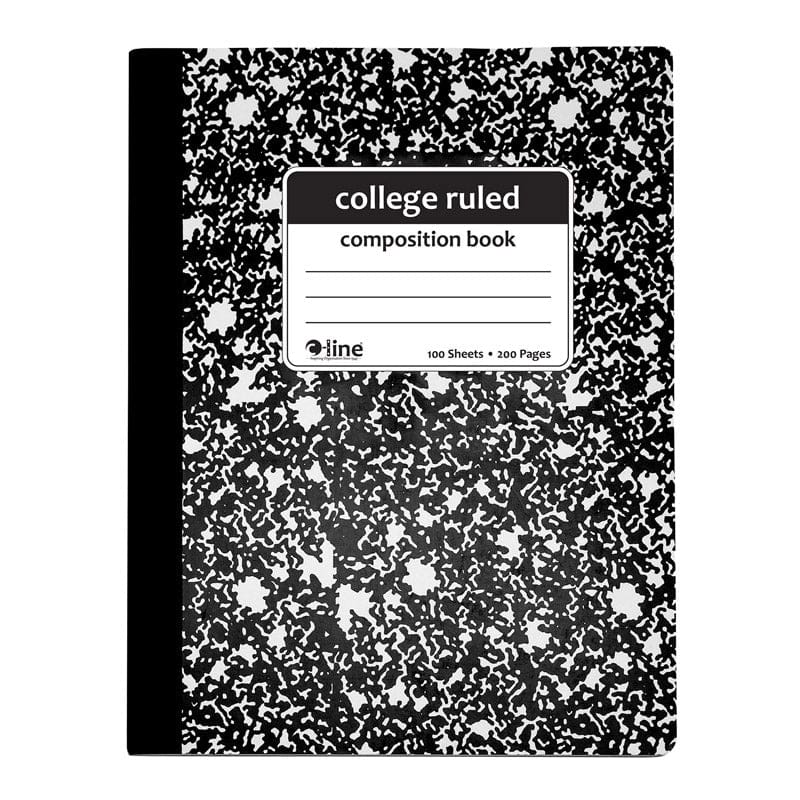 Comp Notebook 100 Page College Ruled Black Marble (Pack of 12) - Note Books & Pads - C-Line Products Inc