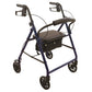 Compass Health Brands Rollator Steel Blue 4-Wheel - Durable Medical Equipment >> Rollators - Compass Health Brands