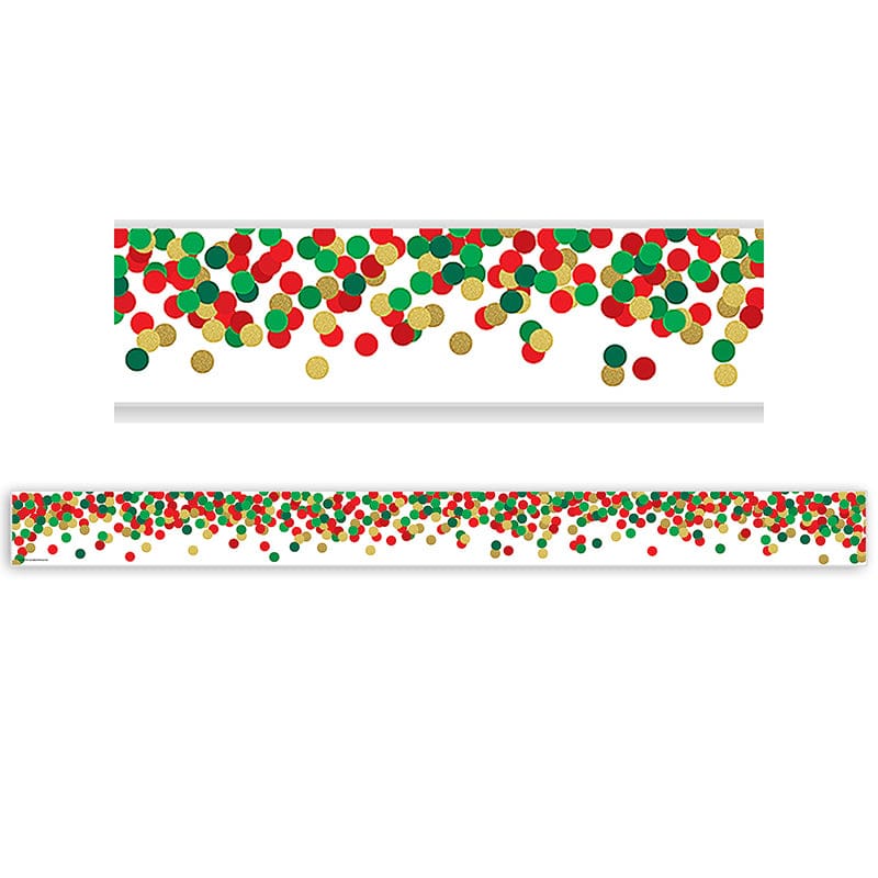 Confetti Christmas Str Border Trim (Pack of 10) - Border/Trimmer - Teacher Created Resources