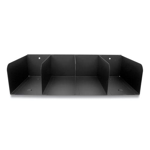 CONTROLTEK Trays 4 Compartments 16 X 8 X 4 Heavy Gauge Steel Black - Office - CONTROLTEK®