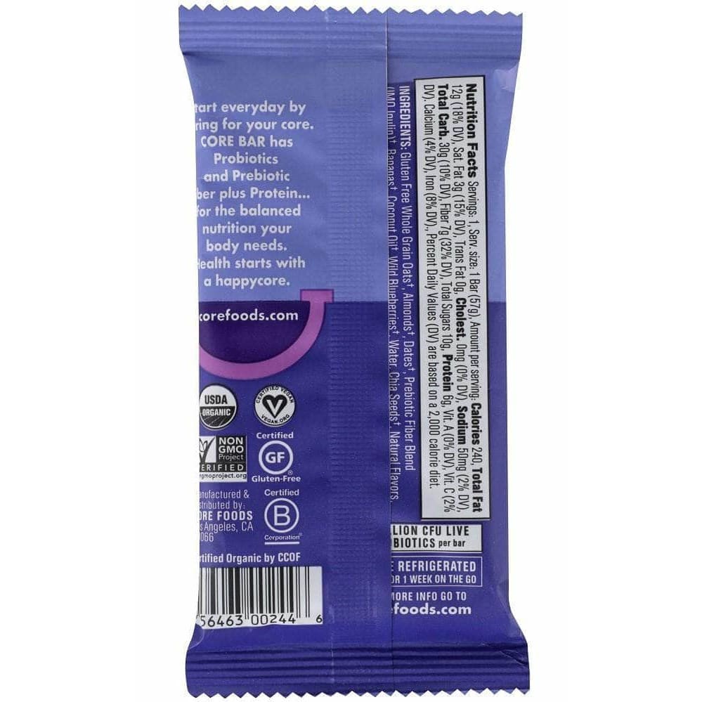 Core Foods Core Foods Blueberry Banana Almond Bar, 2 oz