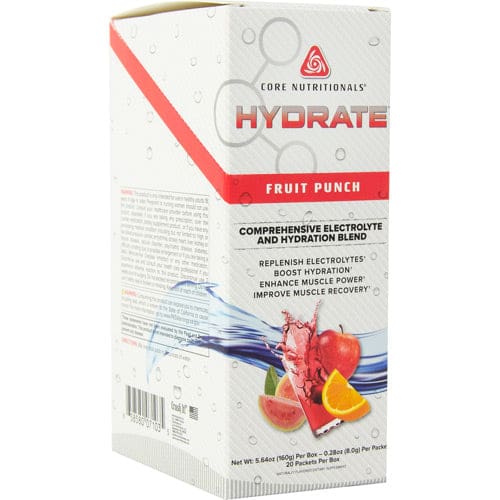 Core Nutritionals Hydrate Fruit Punch 20 ea - Core Nutritionals