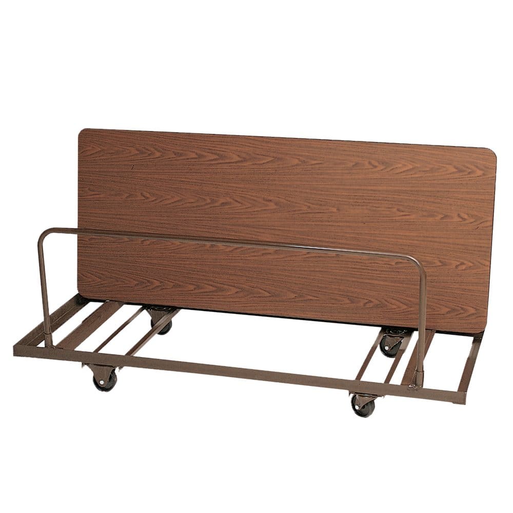 Correll 8’ Edge Stacking Table Truck Walnut Brown - Folding & Stackable Furniture - Correll