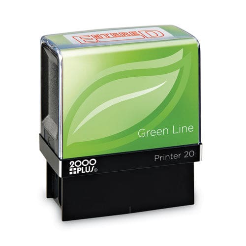 COSCO 2000PLUS Green Line Message Stamp Entered 1.5 X 0.56 Red - Office - COSCO 2000PLUS®