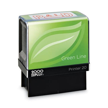 COSCO 2000PLUS Green Line Message Stamp Paid 1.5 X 0.56 Red - Office - COSCO 2000PLUS®
