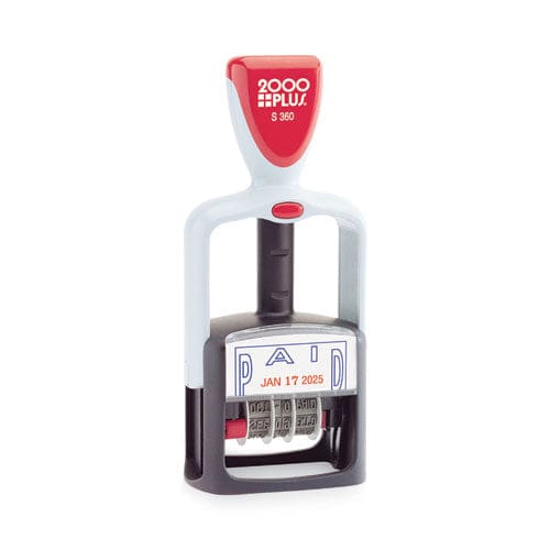 COSCO 2000PLUS Model S 360 Two-color Message Dater 1.75 X 1 paid, Self-inking Blue/red - Office - COSCO 2000PLUS®