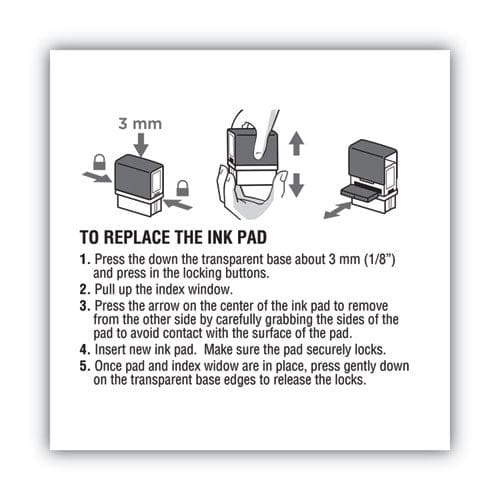 COSCO 2000PLUS Replacement Ink Pad For 2000plus 1si60p 3.13 X 0.25 Black - Office - COSCO 2000PLUS®