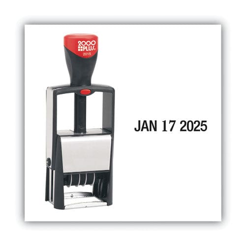 COSCO 2000PLUS Self-inking Heavy-duty Line Dater With Microban 1.25 X 0.63 Black - Office - COSCO 2000PLUS®