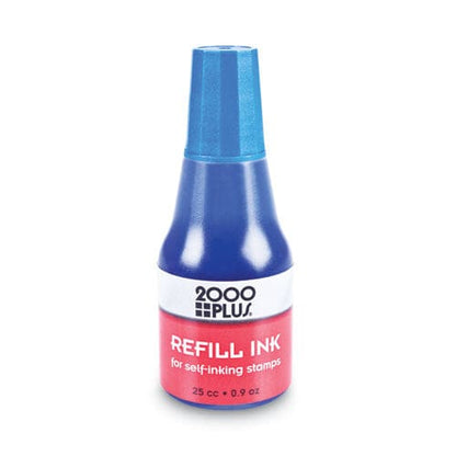 COSCO 2000PLUS Self-inking Refill Ink 0.9 Oz. Bottle Blue - Office - COSCO 2000PLUS®