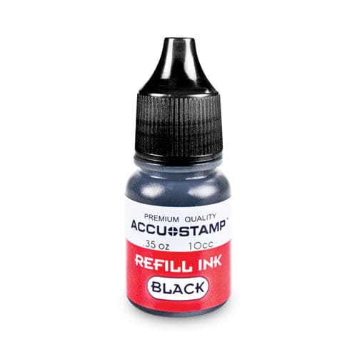 COSCO Accu-stamp Gel Ink Refill 0.35 Oz Bottle Black - Office - COSCO