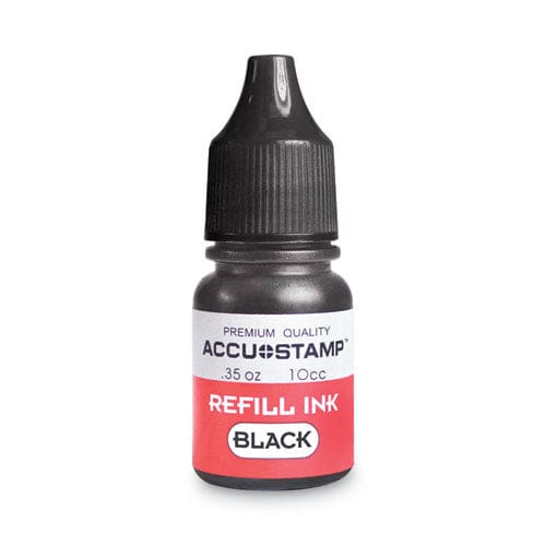 COSCO Accu-stamp Gel Ink Refill 0.35 Oz Bottle Black - Office - COSCO